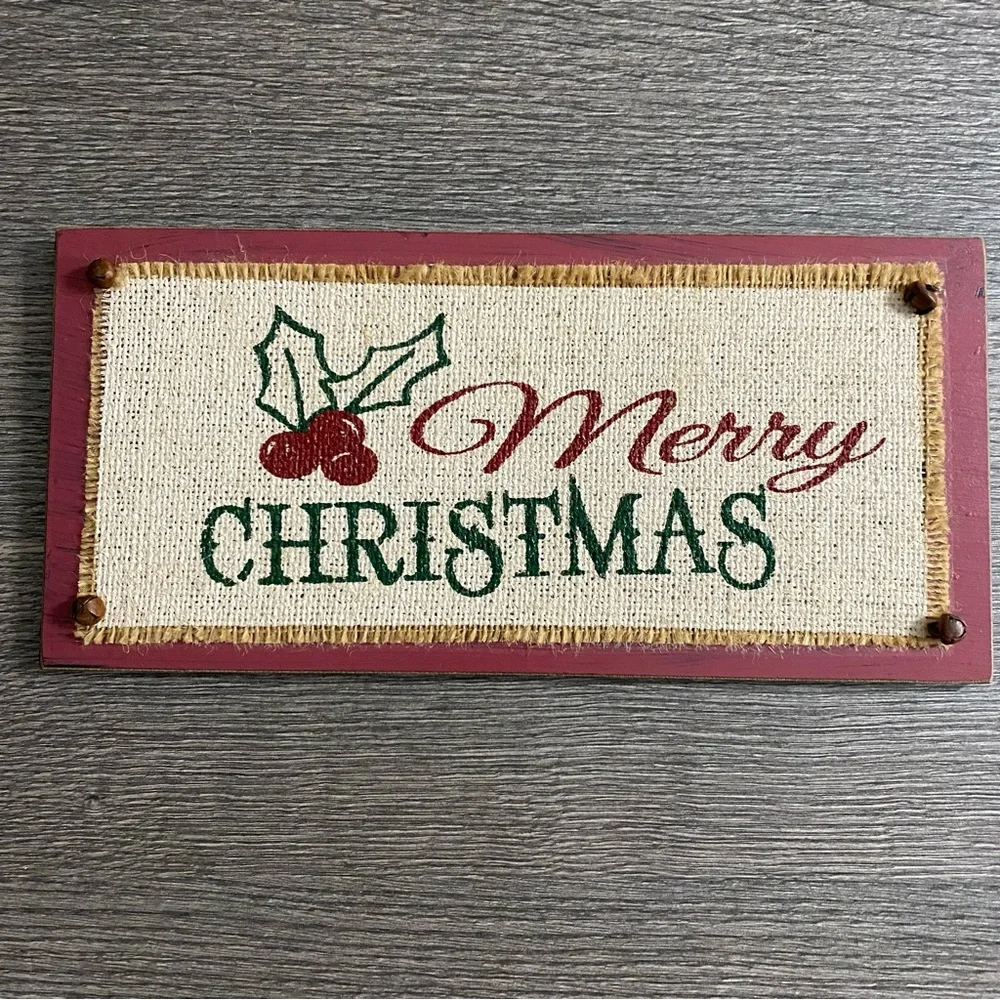 Wall Hanging Merry Christmas Wooden Decoration